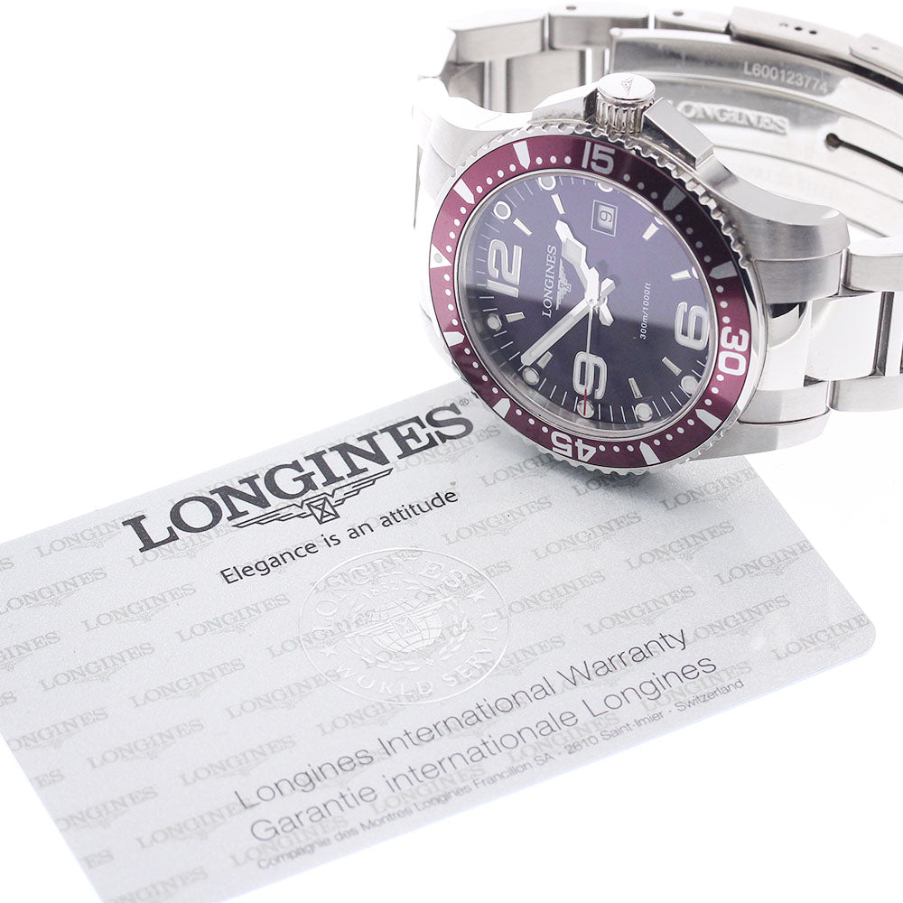 LONGINES Hydro Conquest L3.640.4 Date Purple Dial Quartz Men's Watch_957646