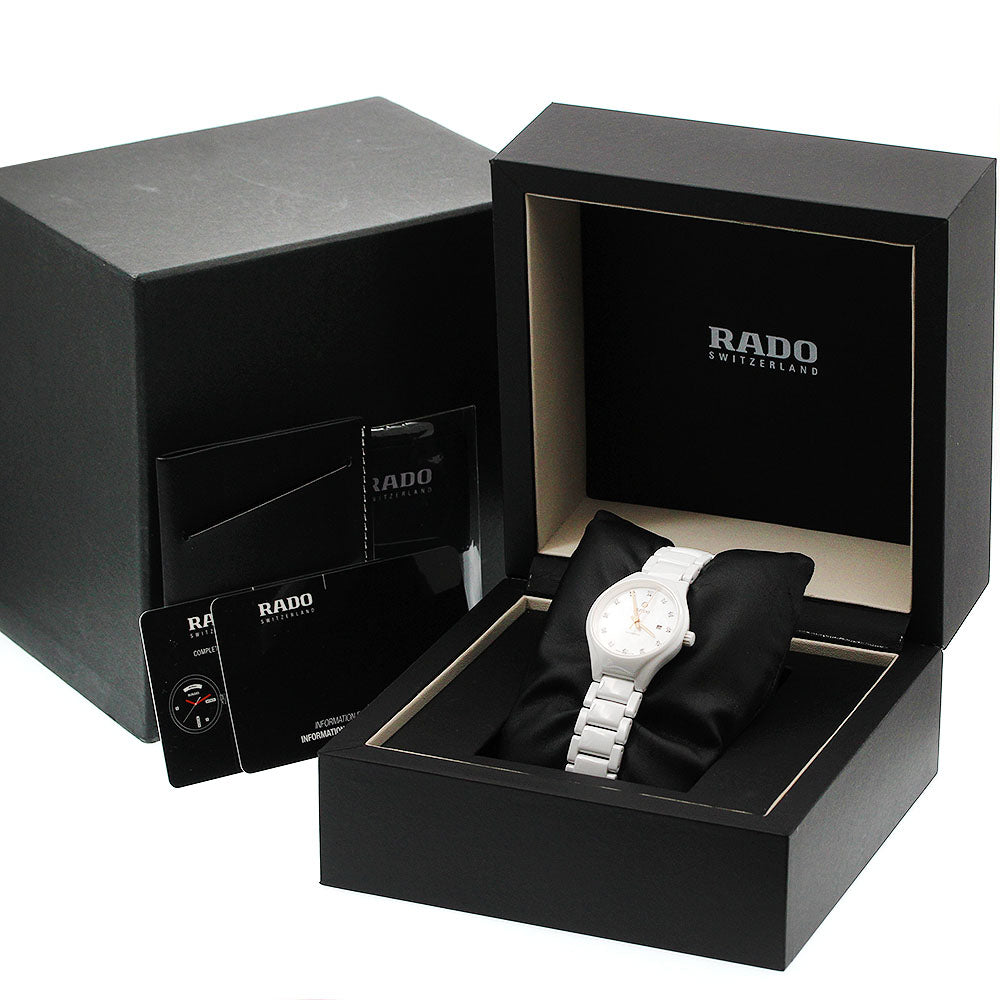 RADO True R27244902/561.0244.3 12-diamond date display with white mother-of-pearl dial White shell Dial Automatic Ladies Watch_957688