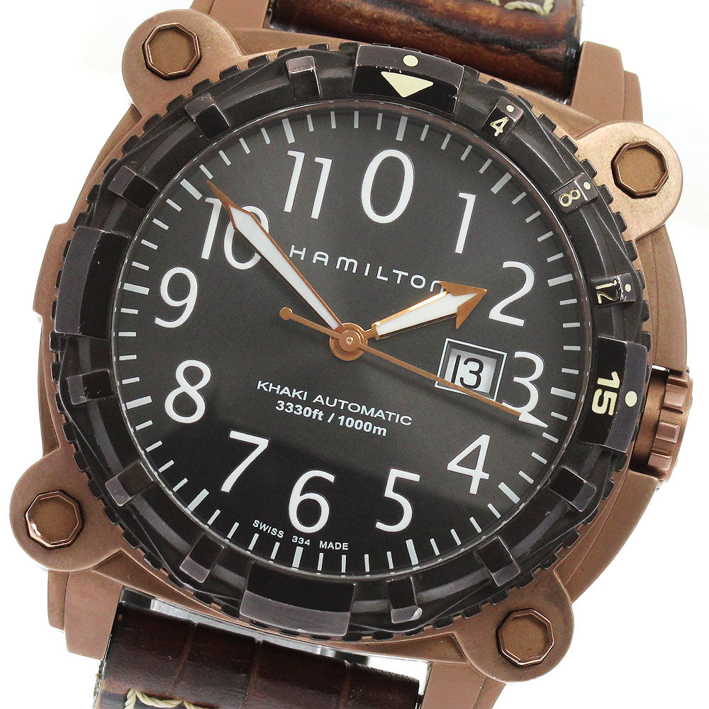 HAMILTON Khaki Below Zero 1000 H785250 Date Brown Dial Automatic Men's Watch_957705