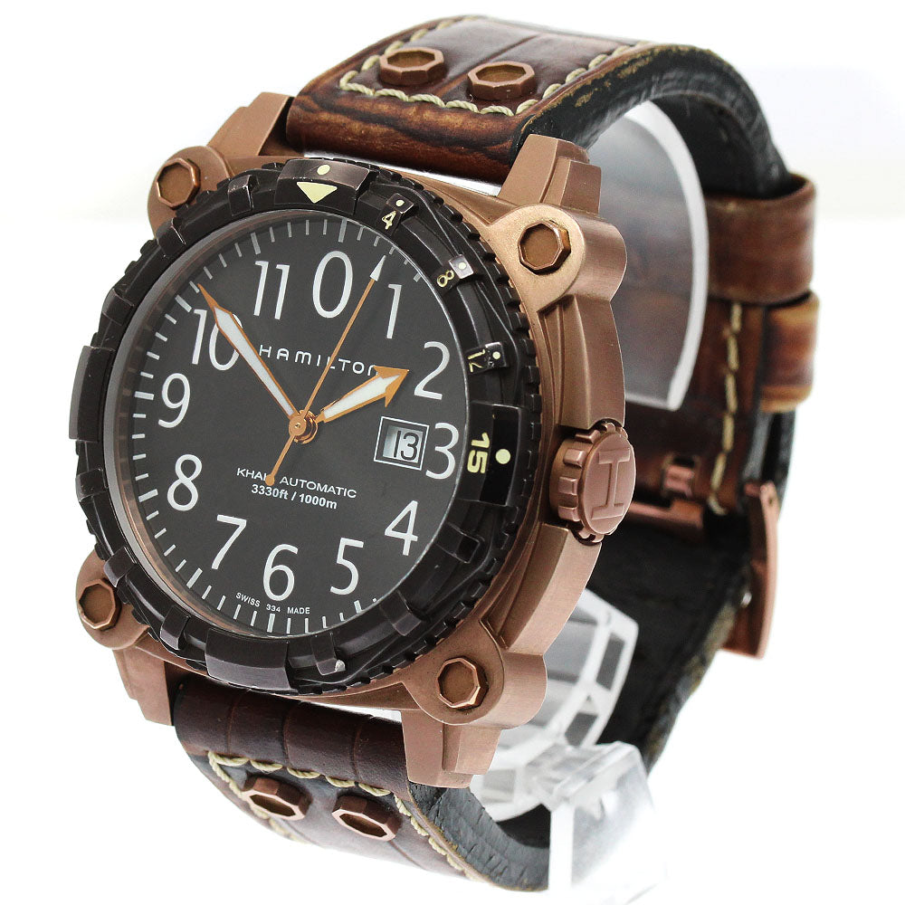 HAMILTON Khaki Below Zero 1000 H785250 Date Brown Dial Automatic Men's Watch_957705