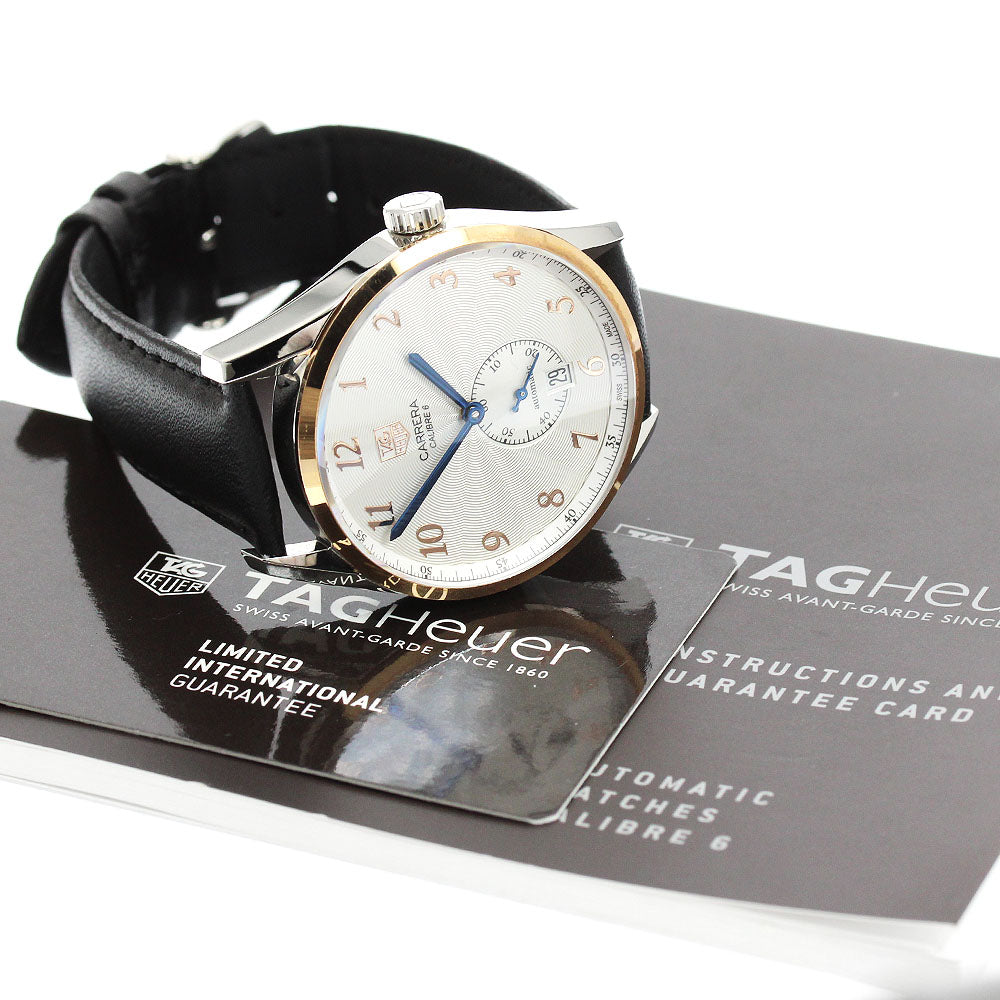 TAG HEUER Carrera WAS2156 Date Silver Dial Automatic Men's Watch_957716