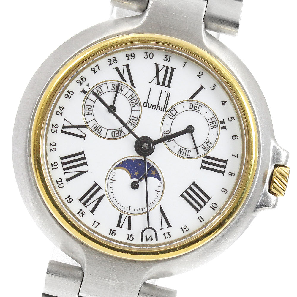 Dunhill Millennium Triple calendar moon phase white Dial Quartz Boy's _957733