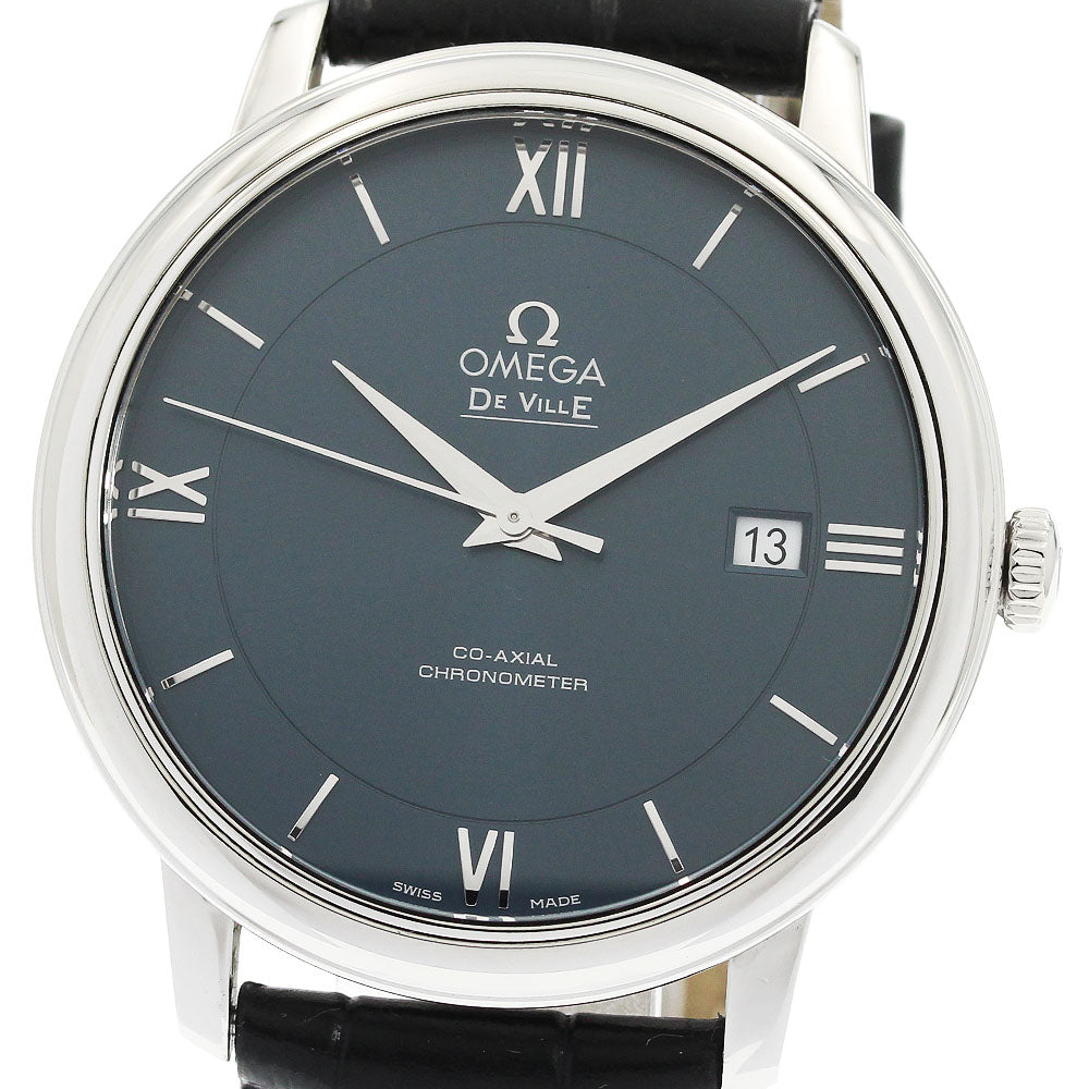 OMEGA De Ville Prestige 424.13.40.20.03.001 Date Co-Axial Navy Dial Automatic Men's Watch_957827