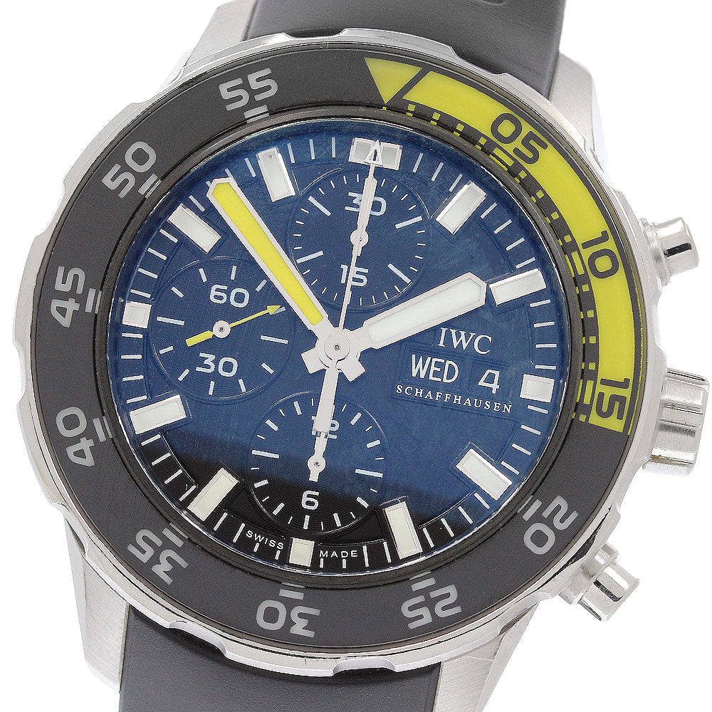 IWC SCHAFFHAUSEN Aquatimer Chronograph IW376709 Day date black Dial Automatic Men's Watch_957832