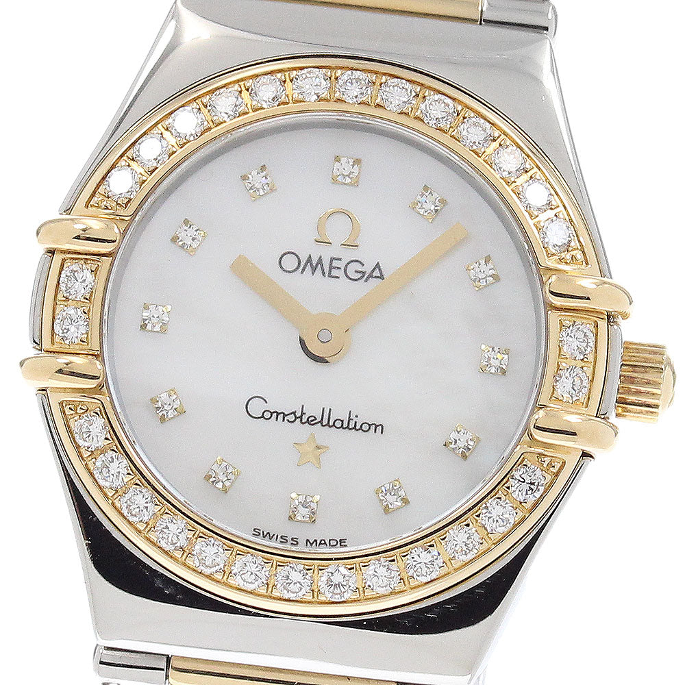 OMEGA Constellation My Choice 1365.75 12P diamond bezel White shell Dial Quartz Ladies Watch_957835