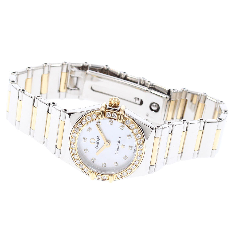 OMEGA Constellation My Choice 1365.75 12P diamond bezel White shell Dial Quartz Ladies Watch_957835