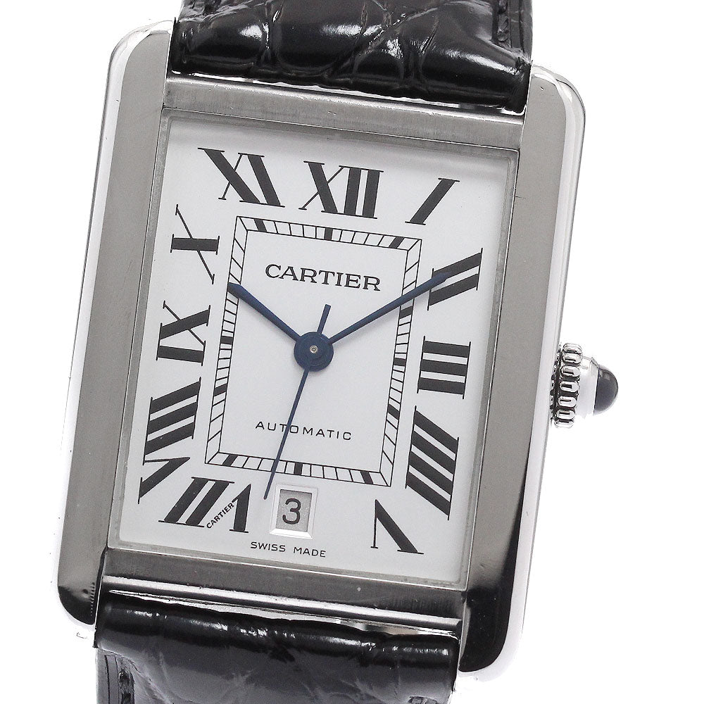 CARTIER Tank solo XL W5200027 Date Silver Dial Automatic Men's Watch_957842