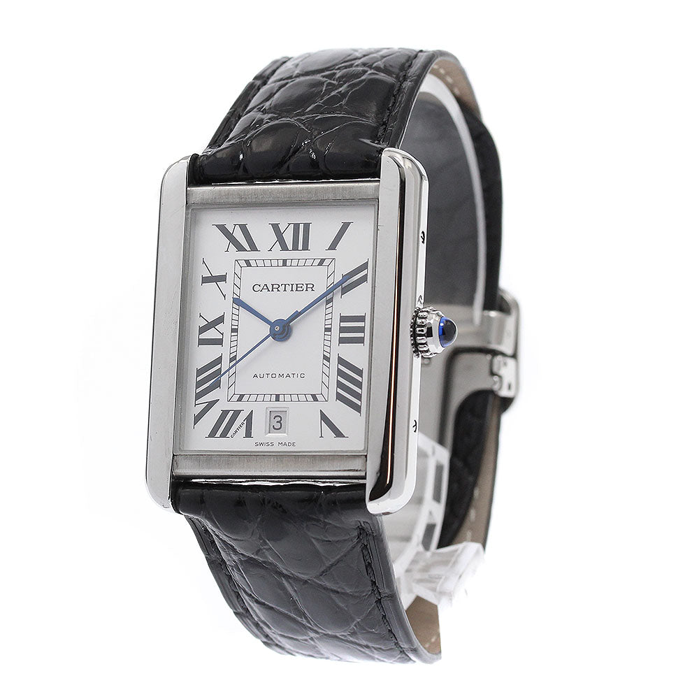 CARTIER Tank solo XL W5200027 Date Silver Dial Automatic Men's Watch_957842