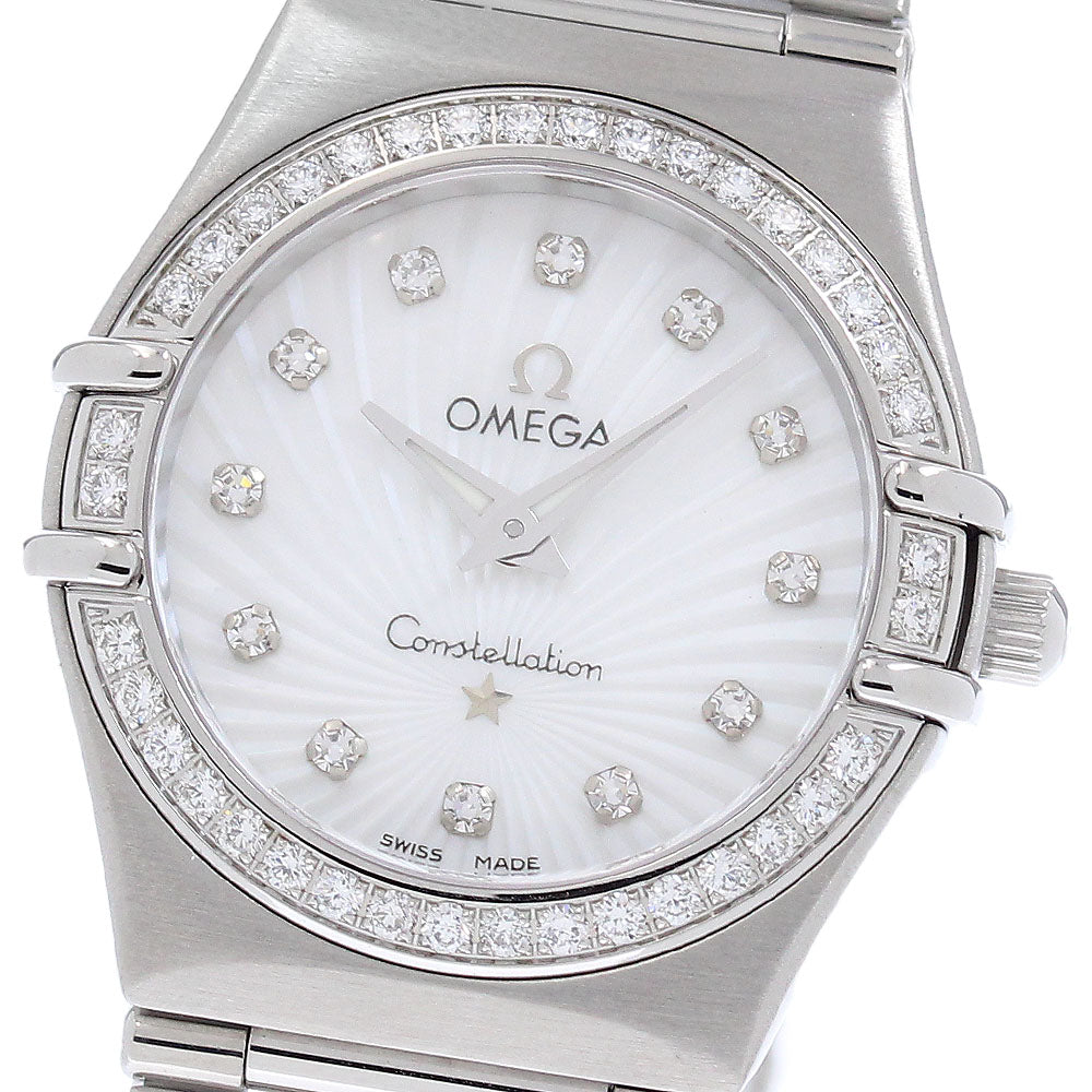 OMEGA Constellation 111.15.26.60.55.001 12P Diamond Bezel 160th Anniversary Edition White shell Dial Quartz Ladies Watch_957859