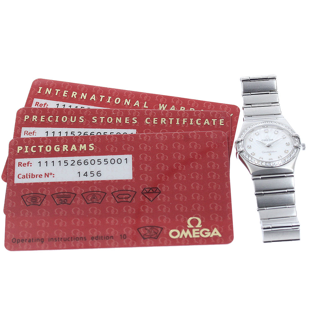 OMEGA Constellation 111.15.26.60.55.001 12P Diamond Bezel 160th Anniversary Edition White shell Dial Quartz Ladies Watch_957859