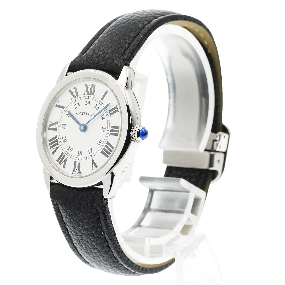 CARTIER Ronde Solo SM W6700155 Silver Dial Quartz Ladies Watch_957874