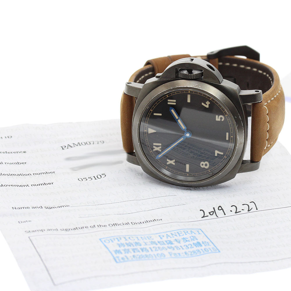 PANERAI Luminor California PAM00779 Black Dial Hand Winding Men's Watch_957946