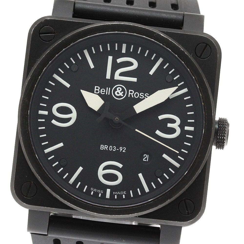 Bell＆Ross Aviation Military BR03-92-S Date Black Dial Automatic Men's _958029