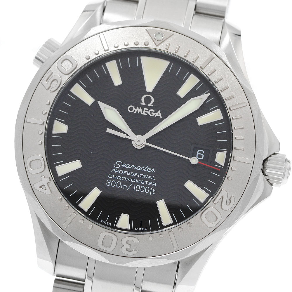 OMEGA Seamaster300 2230.50 WG bezel Date Black Dial Automatic Men's Watch_958080