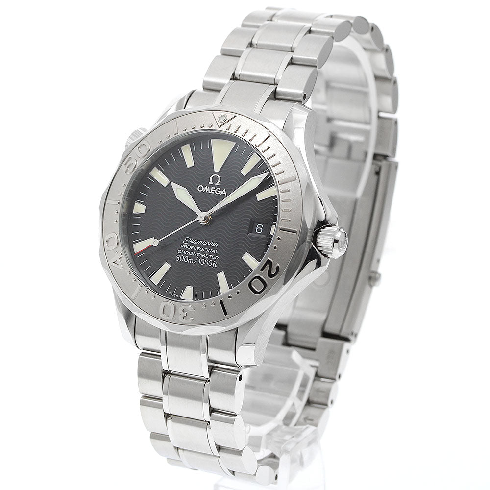 OMEGA Seamaster300 2230.50 WG bezel Date Black Dial Automatic Men's Watch_958080