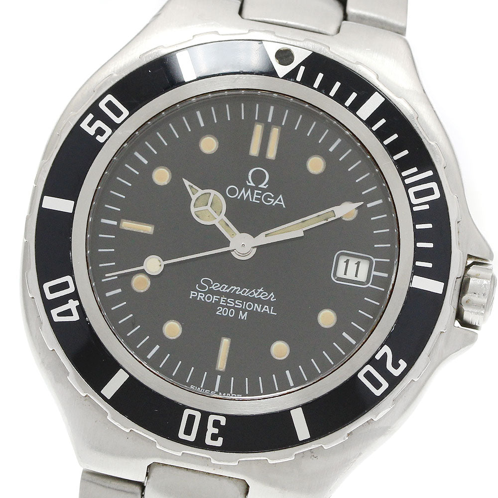 OMEGA Seamaster 200m Date Black Dial Quartz Men's Watch_958084