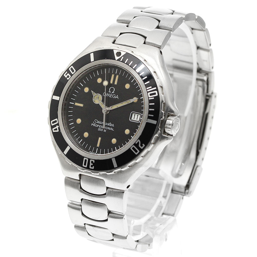 OMEGA Seamaster 200m Date Black Dial Quartz Men's Watch_958084