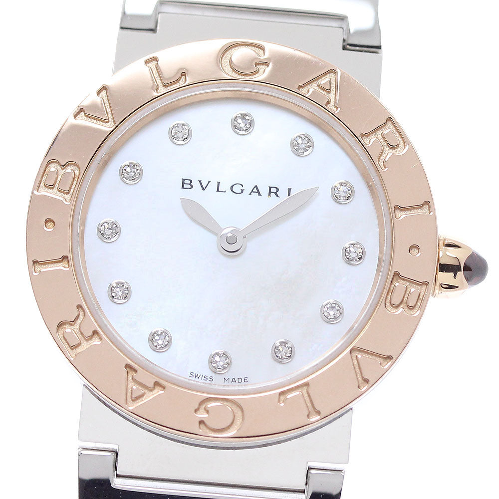 BVLGARI BVLGARIBVLGARI BBLP26SG 12P diamond White shell Dial Quartz Ladies Watch_958361