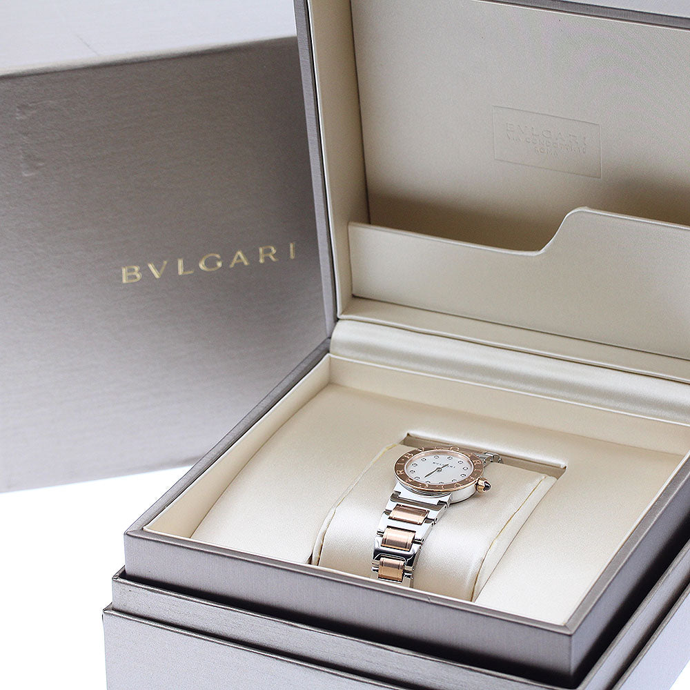 BVLGARI BVLGARIBVLGARI BBLP26SG 12P diamond White shell Dial Quartz Ladies Watch_958361