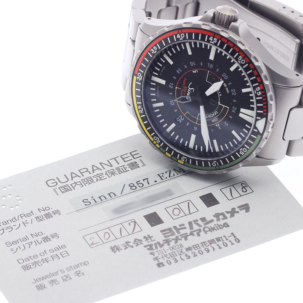 Sinn Instrument watch 857.EZM7 Date black Dial Automatic Men's Watch_958406