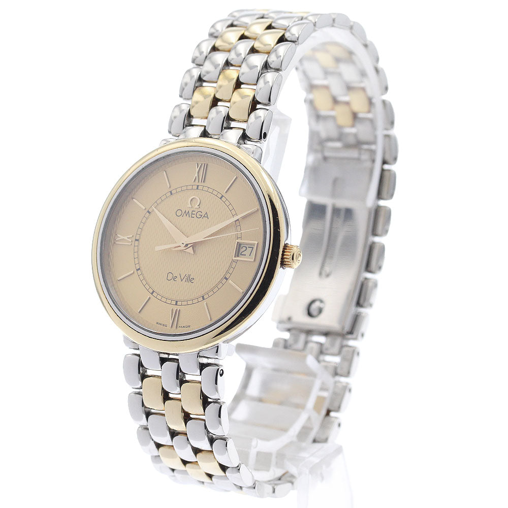 OMEGA De Ville YG2 tone date Gold Dial Quartz Men's Watch_958533