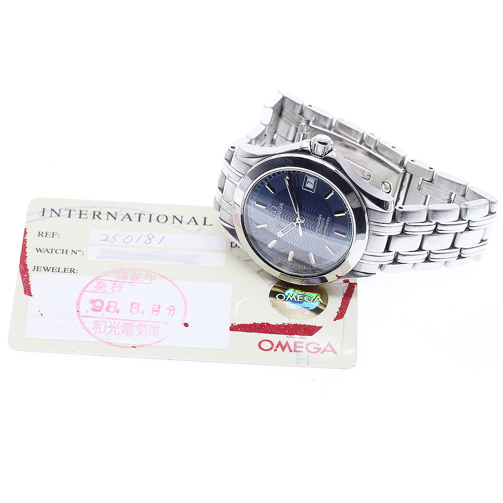 OMEGA Seamaster120 2501.81 Date Navy Dial Automatic Men's Watch_958571