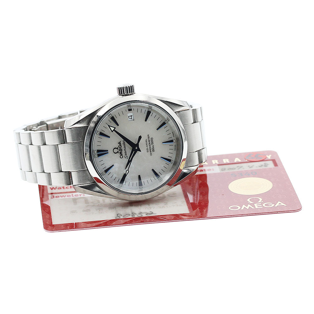 OMEGA Seamaster Aqua Terra 2504.70 Coaxial White shell Dial Automatic Boy's Watch_958680