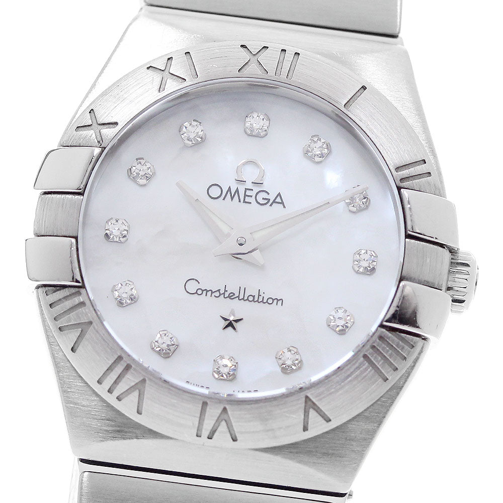 OMEGA Constellation 123.10.24.60.55.002 12P diamond shell dial White shell Dial Quartz Ladies Watch_958794