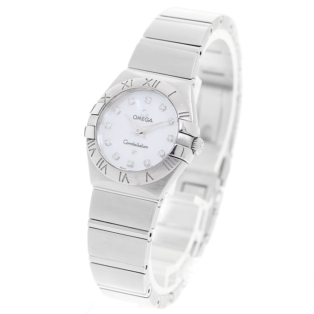 OMEGA Constellation 123.10.24.60.55.002 12P diamond shell dial White shell Dial Quartz Ladies Watch_958794