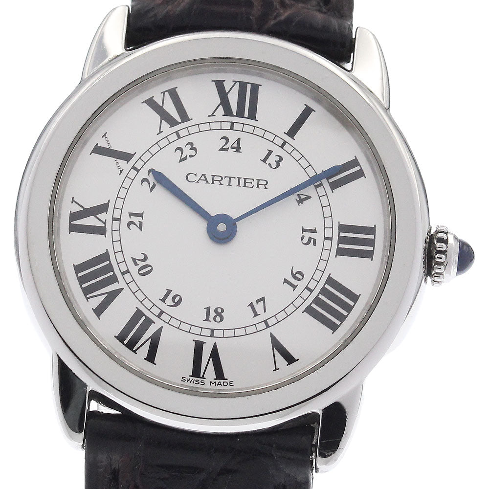CARTIER Ronde Solo SM W6700155 Silver Dial Quartz Ladies Watch_958805