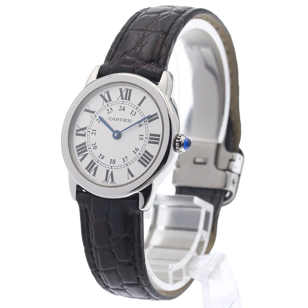 CARTIER Ronde Solo SM W6700155 Silver Dial Quartz Ladies Watch_958805