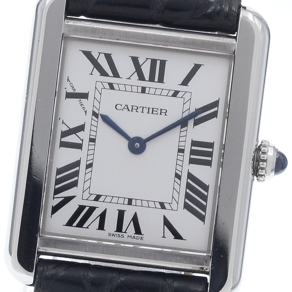CARTIER Tank solo SM W5200005 Silver Dial Quartz Ladies Watch_958809