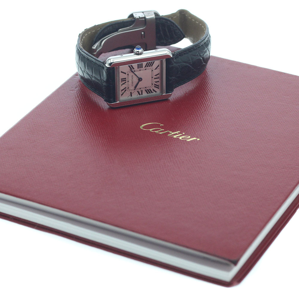 CARTIER Tank solo SM W5200005 Silver Dial Quartz Ladies Watch_958809