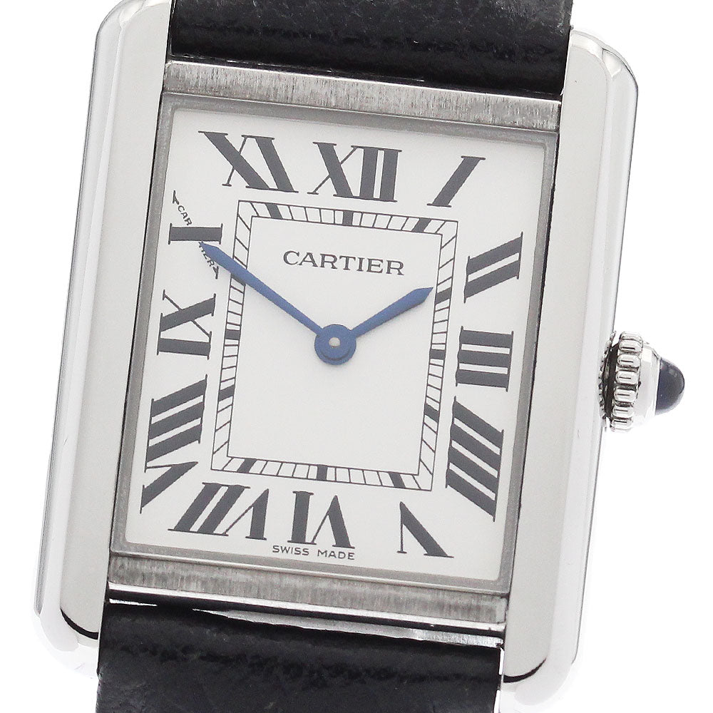 CARTIER Tank solo SM WSTA0030 Silver Dial Quartz Ladies Watch_958811