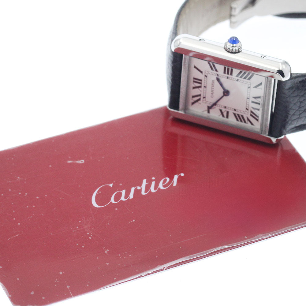 CARTIER Tank solo SM WSTA0030 Silver Dial Quartz Ladies Watch_958811