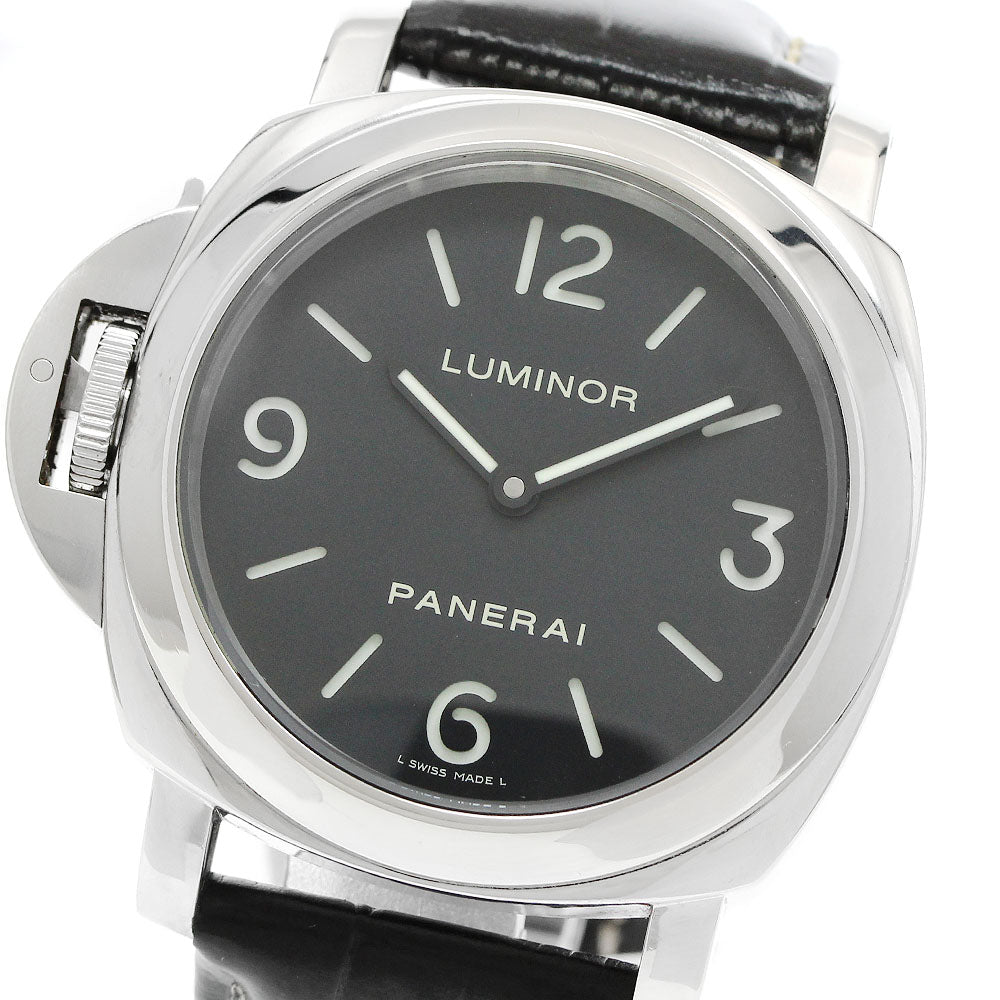 PANERAI Luminor base PAM00219 Left hand black Dial Hand Winding Men's Watch_958872