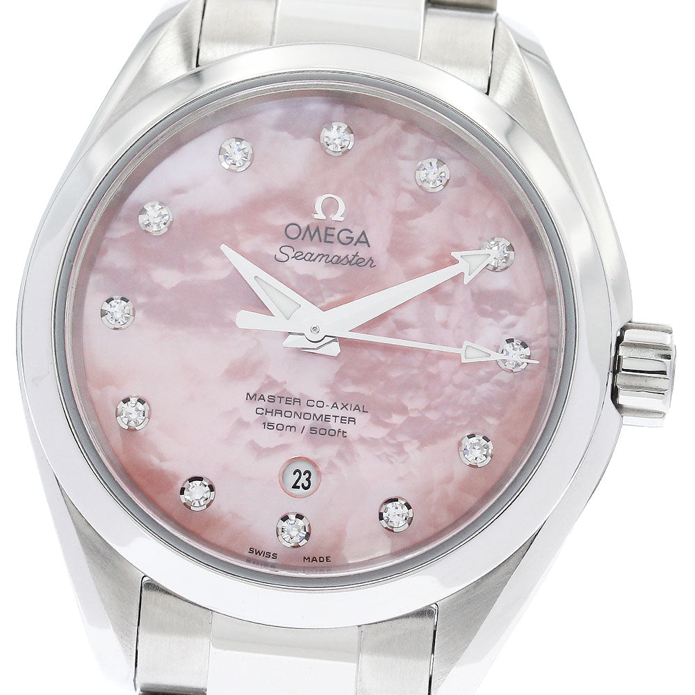OMEGA Seamaster Aqua Terra 231.10.34.20.57.003 12P diamond date Pink shell Dial Automatic Ladies Watch_958889