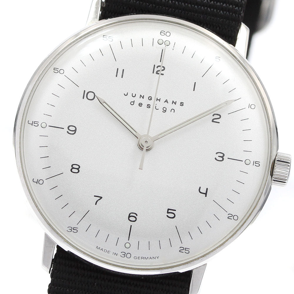 JUNGHANS Max bill 027/3701 Silver Dial Hand Winding Men's Watch_959365