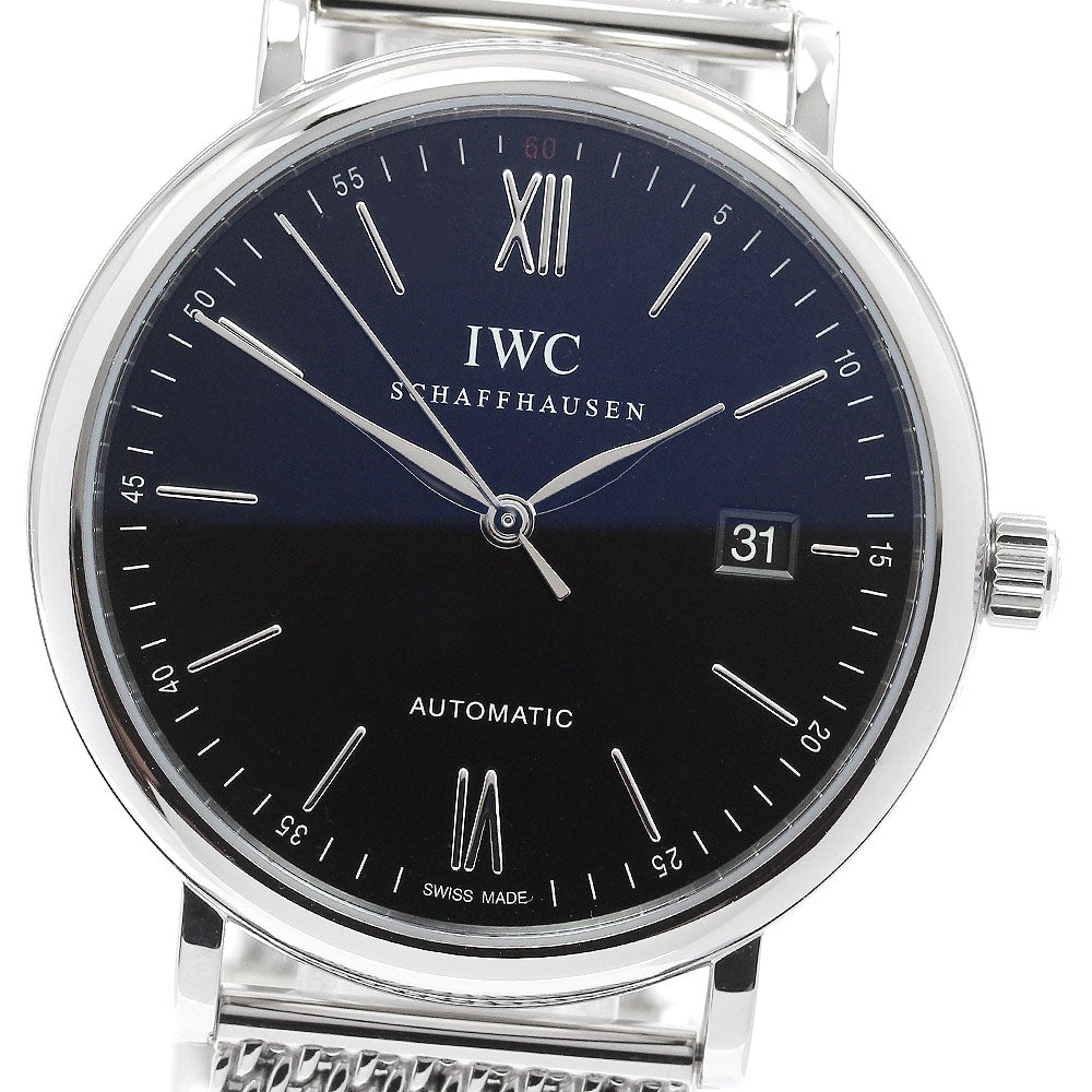 IWC SCHAFFHAUSEN Portofino IW356506 Date black Dial Automatic Men's Watch_959380