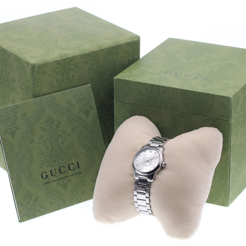 GUCCI G timeless 126.5/YA126595 Cat Silver Dial Quartz Ladies Watch_959388