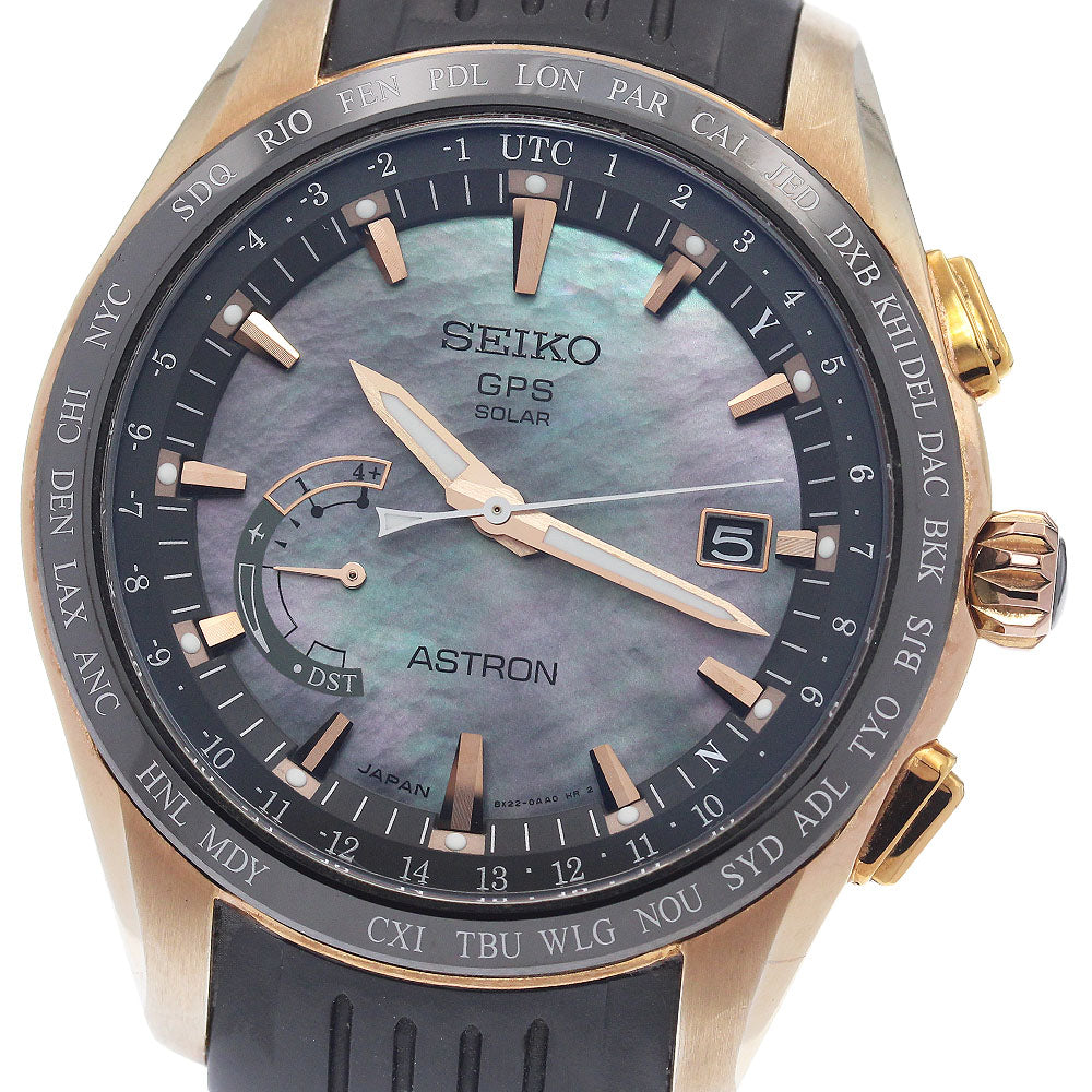 SEIKO Astron Novak Djokovic 2016 Limited SBXB105/8X22-0AE0-2 Date shell Dial Solar Powered Radio Men's Watch_959422