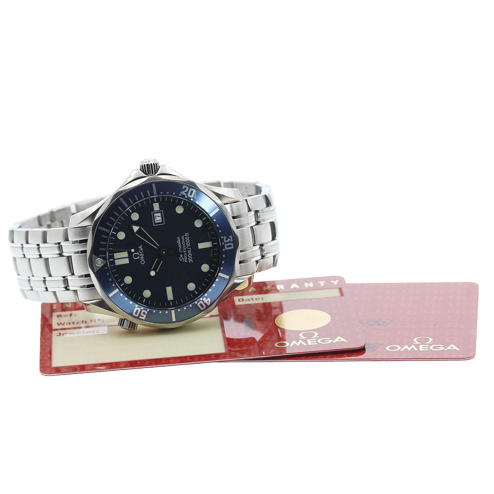 OMEGA Seamaster300 2541.80 Date Navy Dial Quartz Men's Watch_959449