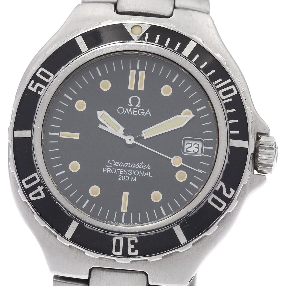 OMEGA Seamaster200m Date black Dial Quartz Men's Watch_959470