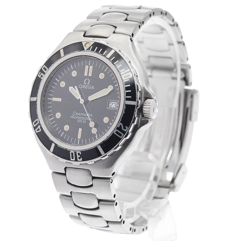 OMEGA Seamaster200m Date black Dial Quartz Men's Watch_959470