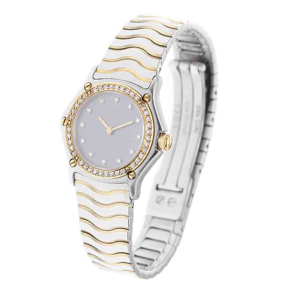 EBEL Classic wave 166902 Diamond bezel 12P gray Dial Quartz Ladies Watch_959487