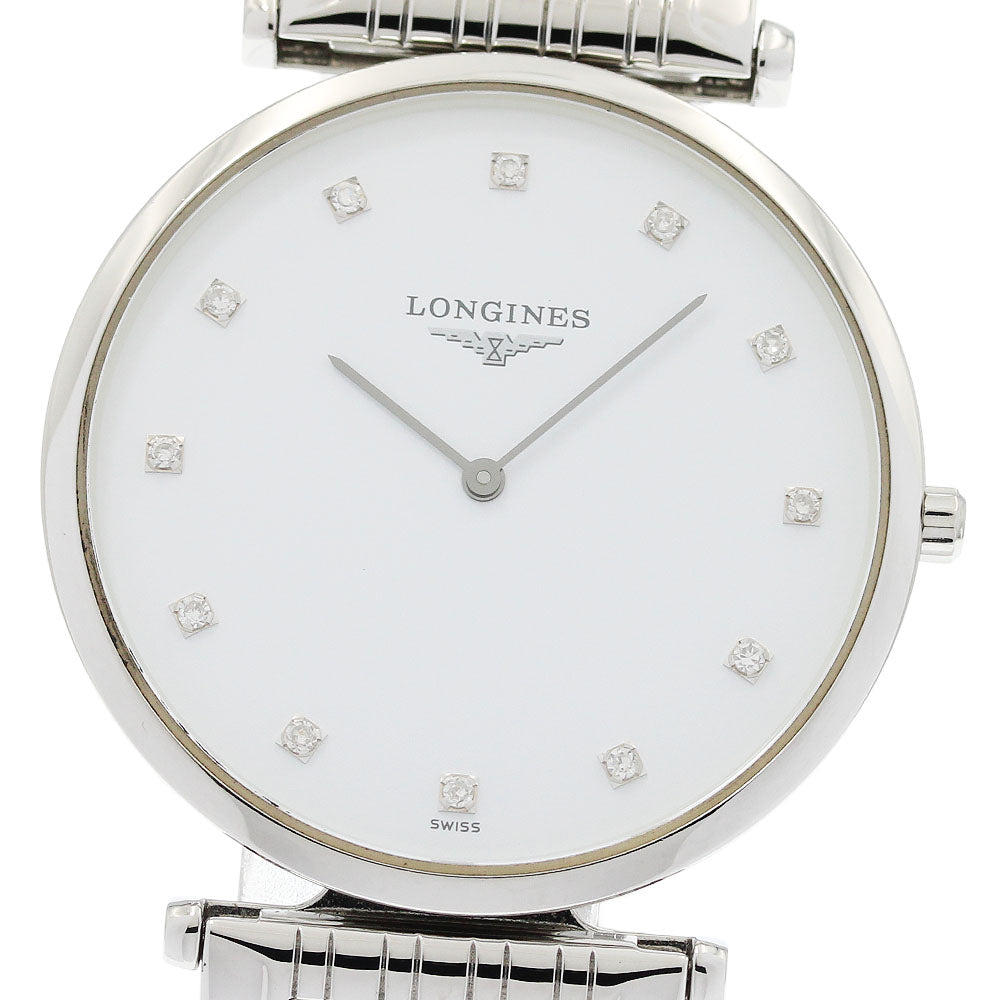 LONGINES Grand classic L4.709.4 12P diamond white Dial Quartz Men's Watch_959489