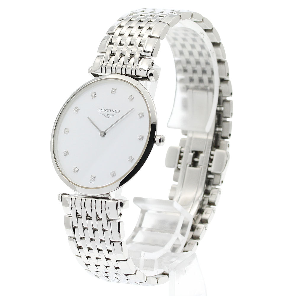 LONGINES Grand classic L4.709.4 12P diamond white Dial Quartz Men's Watch_959489