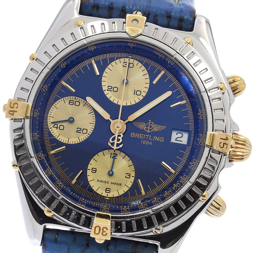 BREITLING Chronomat B13048 Date Navy / Gold Dial Automatic Men's Watch_959540