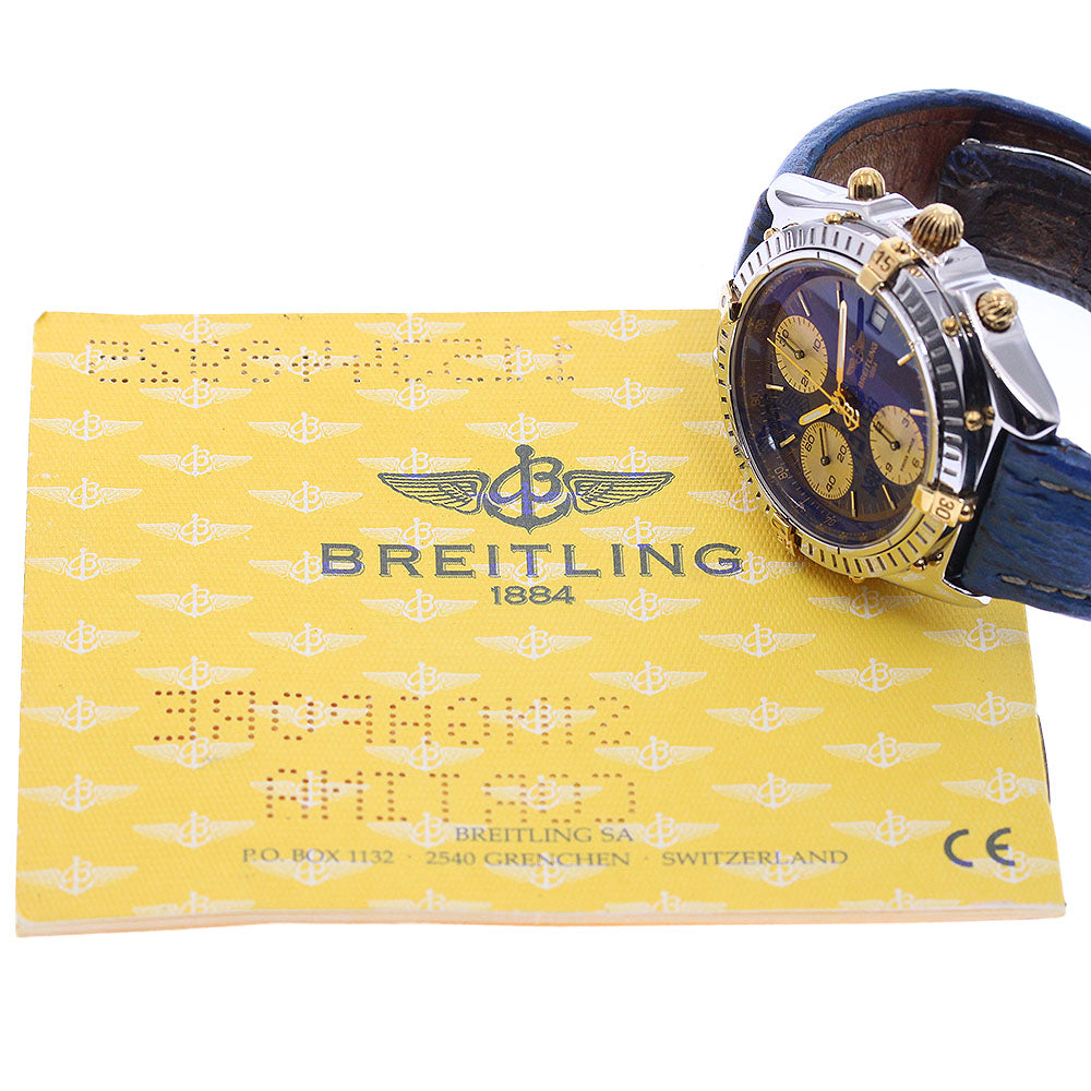 BREITLING Chronomat B13048 Date Navy / Gold Dial Automatic Men's Watch_959540