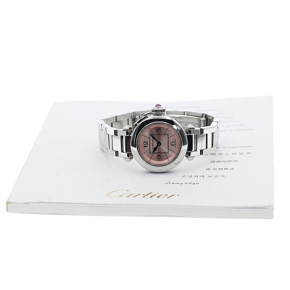 CARTIER Mispacha W3140008 pink Dial Quartz Ladies Watch_959541